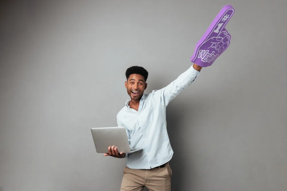 Excited student