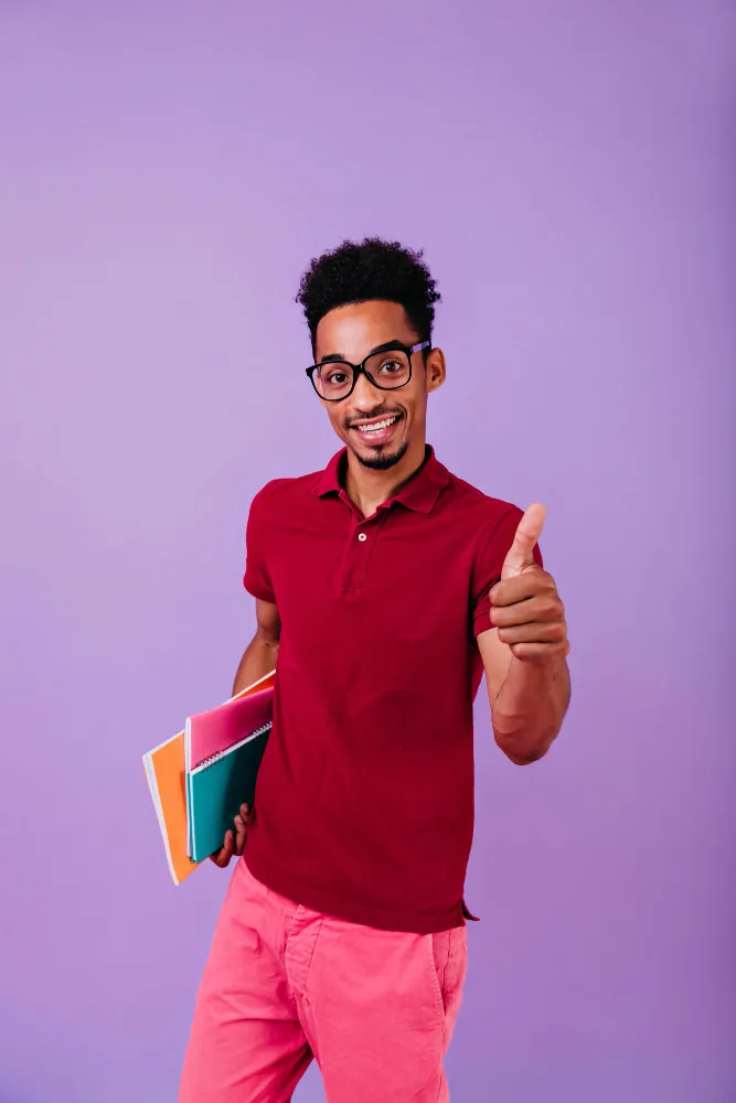 Happy campus student